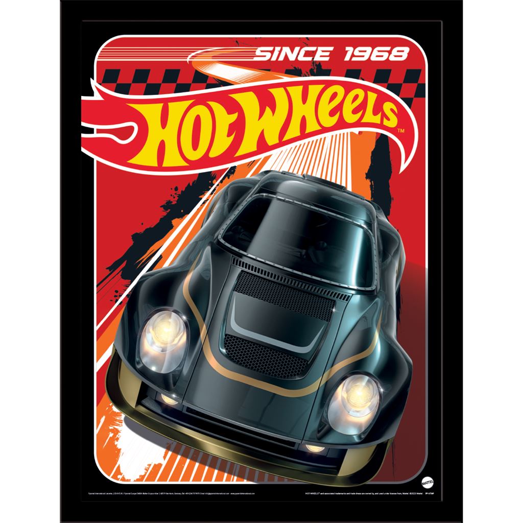 Hot Wheels (Speeding Through) Memorabilia Framed 30X40 - Inspire Newquay