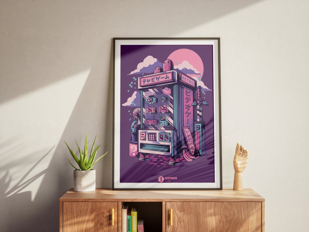 Ilustrata (Retro Vending Machine) Maxi Poster - Inspire Newquay