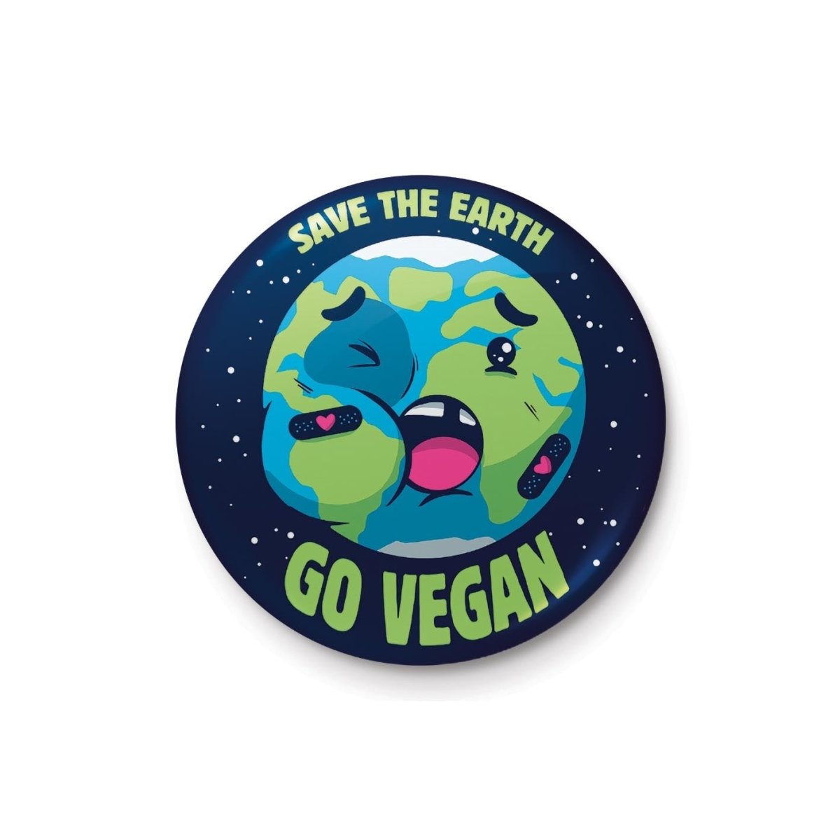 Ilustrata (Save The Earth Go Vegan) Badge - Inspire Newquay