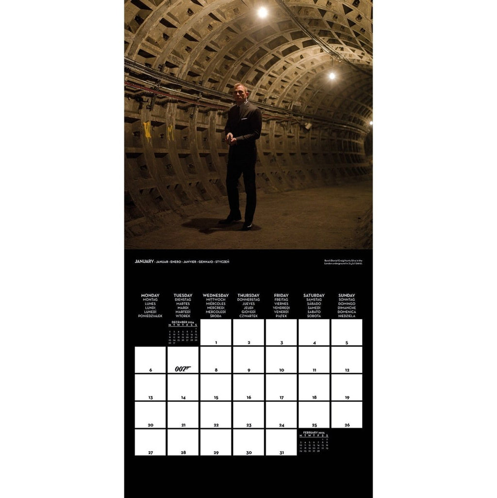 James Bond 2025 30X30 Square Calendar - Inspire Newquay