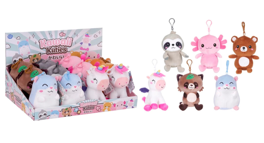 Kawaii Kuties Plush Bag Clips 12.5cm Series 2 (Choice of 6) - Inspire Newquay