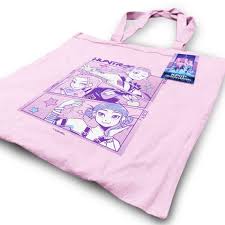 kpop demon hunters (huntrix) light pink tote - Inspire Newquay