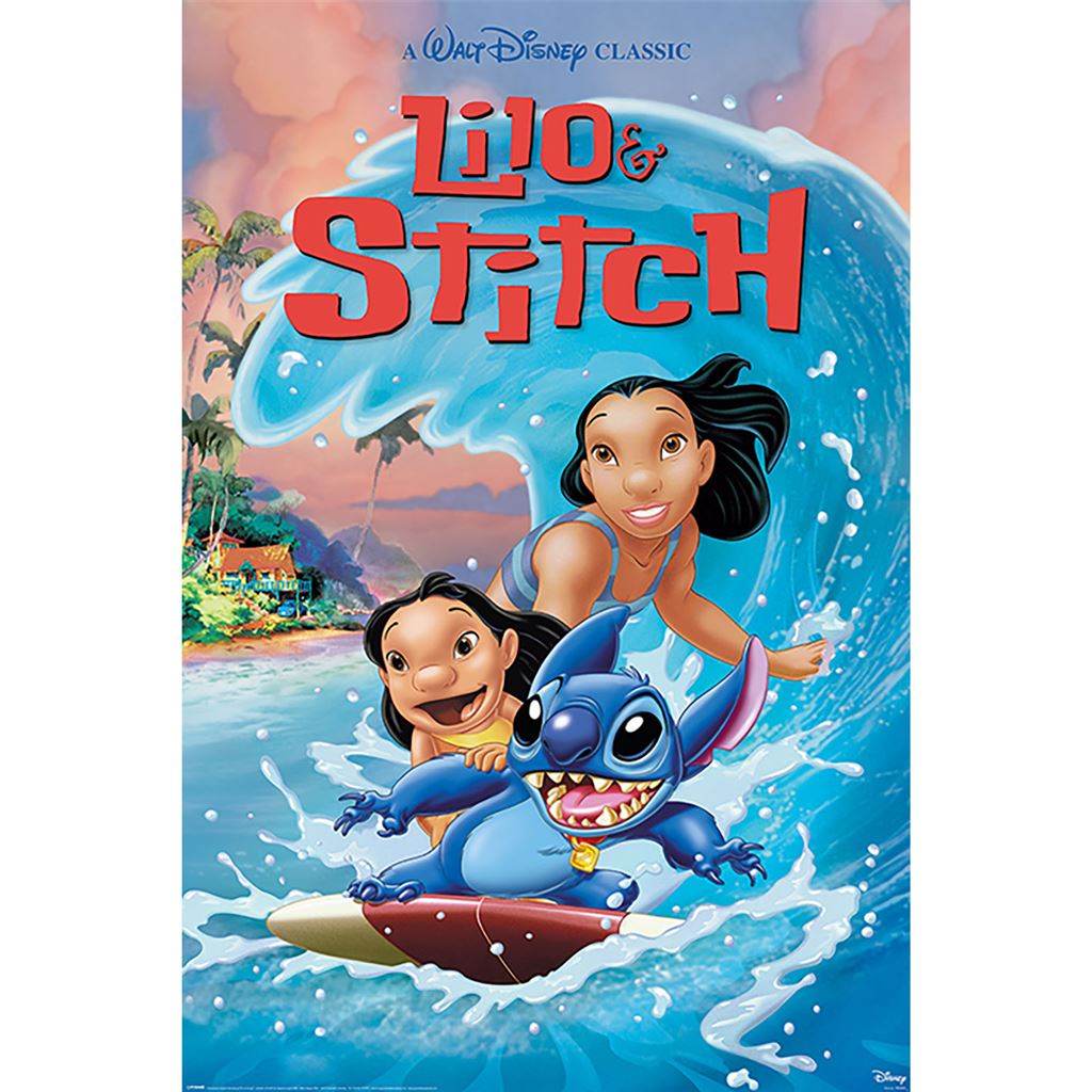 Lilo And Stitch (Wave Surf) Maxi Poster - Inspire Newquay