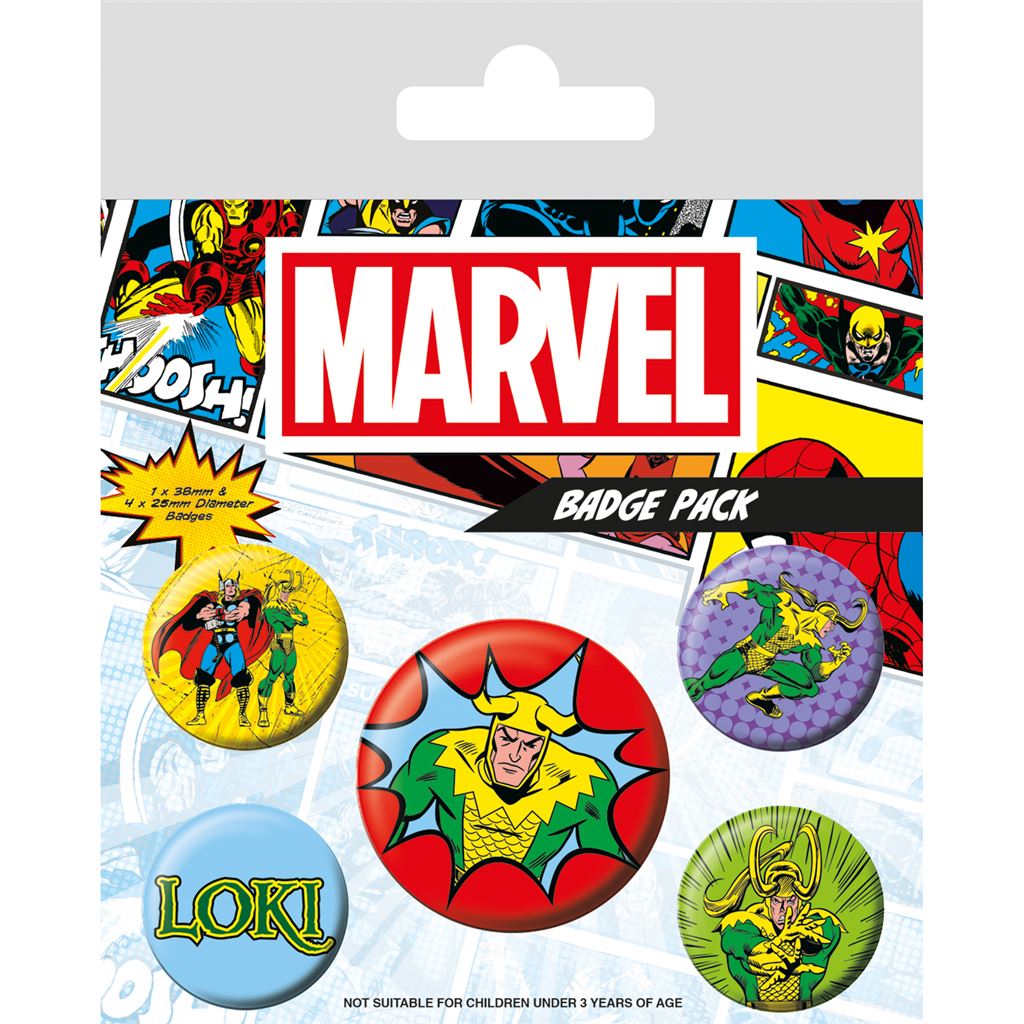 Loki (Comic) Badge Pack - Inspire Newquay