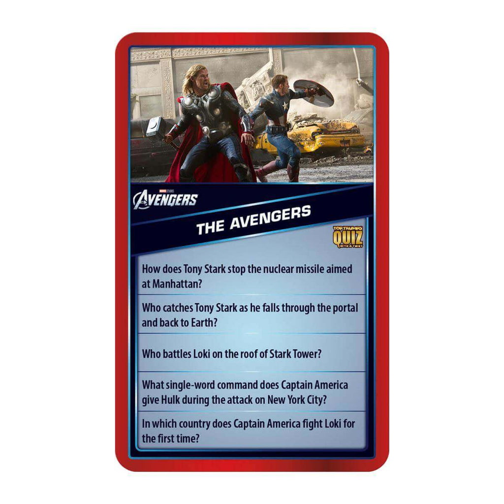 Marvel Cinematic Universe Top Trumps Quiz Card Game - Inspire Newquay