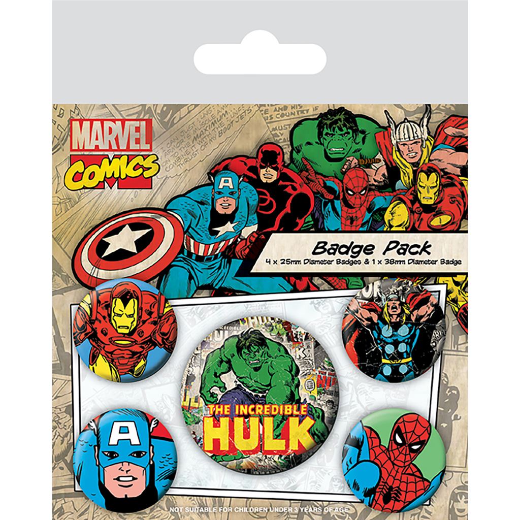 Marvel Comics (Hulk) Badge Pack - Inspire Newquay
