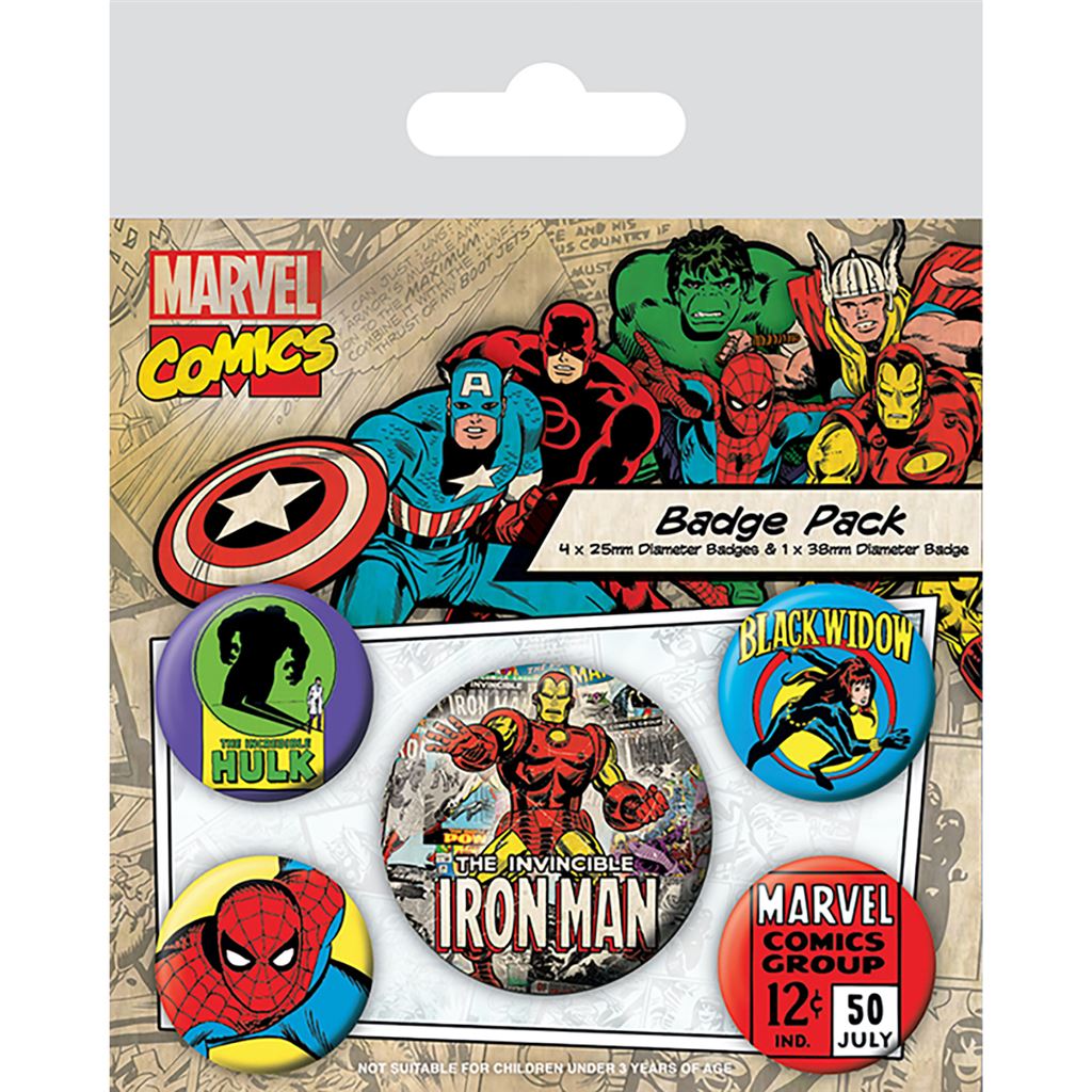 Marvel Comics (Iron Man) Pin Badge Pack - Inspire Newquay