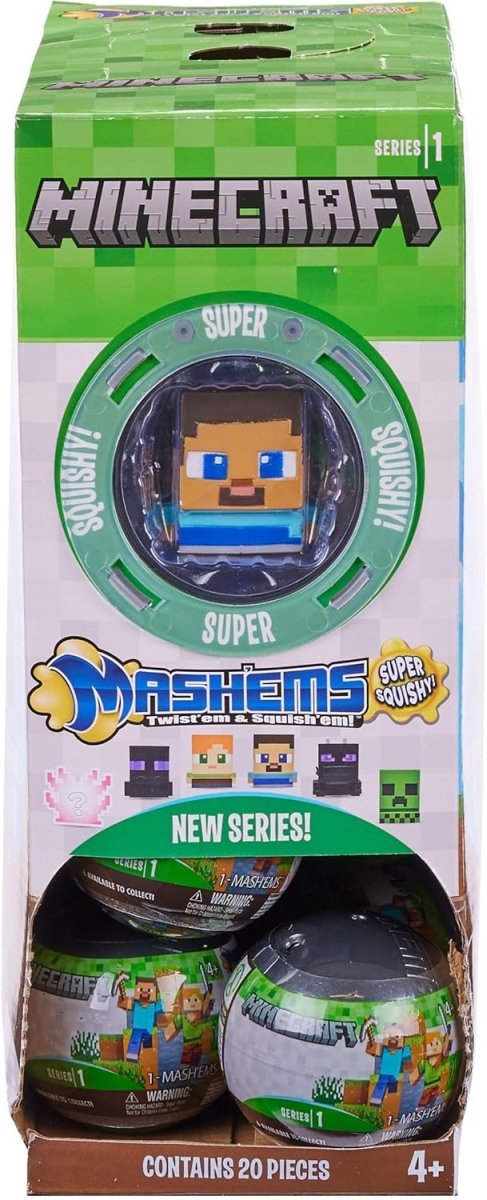Mash'ems Minecraft Soft And Squishy Series 1 (1 RANDIM Supplied) - Inspire Newquay