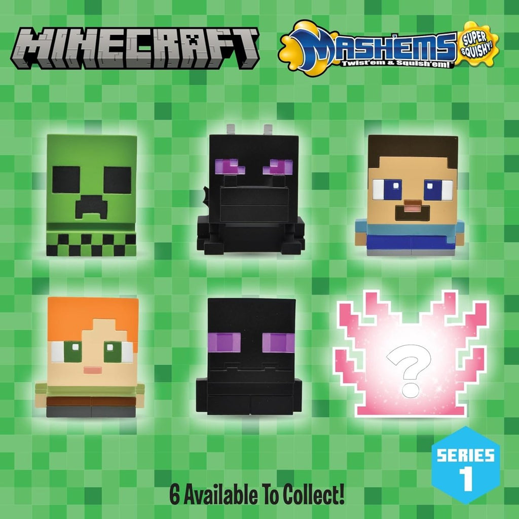 Mash'ems Minecraft Soft And Squishy Series 1 (1 RANDIM Supplied) - Inspire Newquay
