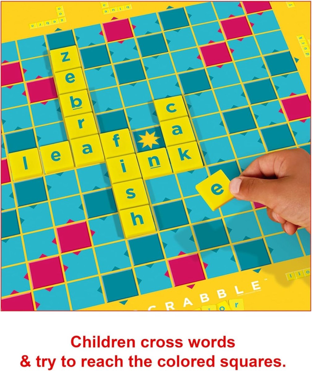 Mattel Games Scrabble Junior Kids Crossword Game - Inspire Newquay