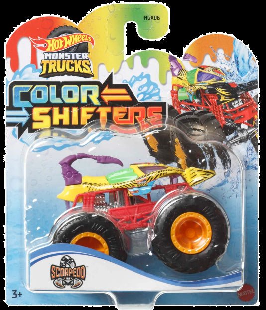Mattel Hot Wheels Monster Trucks Color Shifters Scorpedo - Inspire Newquay