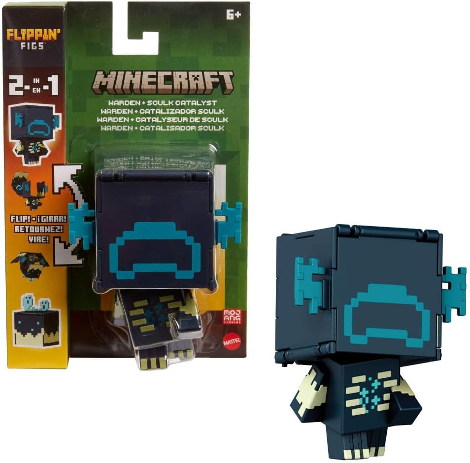 Mattel - Minecraft Flippin' Figs Skulk Catalyst and Warden - Inspire Newquay