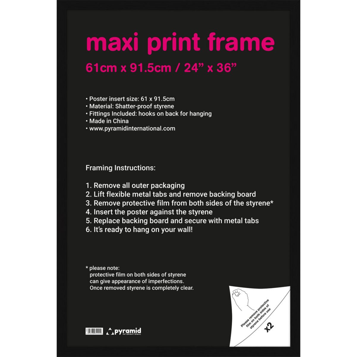 Maxi Poster Frame (Black) - Inspire Newquay