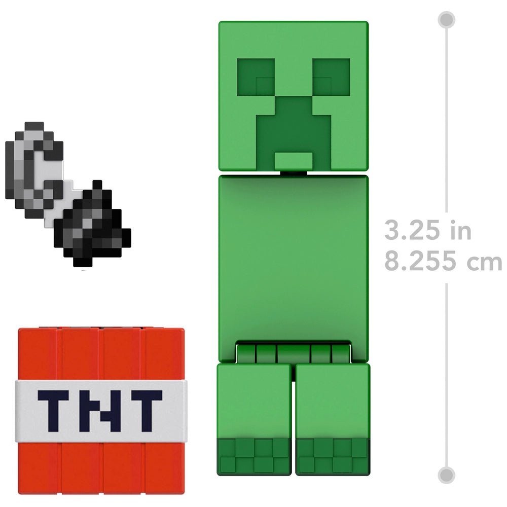 Minecraft Action Figure Creeper with TNT Block 8cm - Inspire Newquay