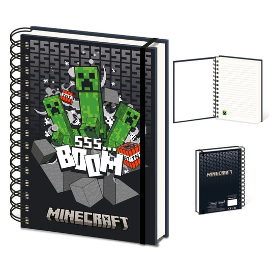 Minecraft (Boom) A5 3d Lenticular Notebook - Inspire Newquay