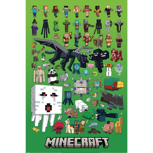 Minecraft (Character Montage) Maxi Poster - Inspire Newquay