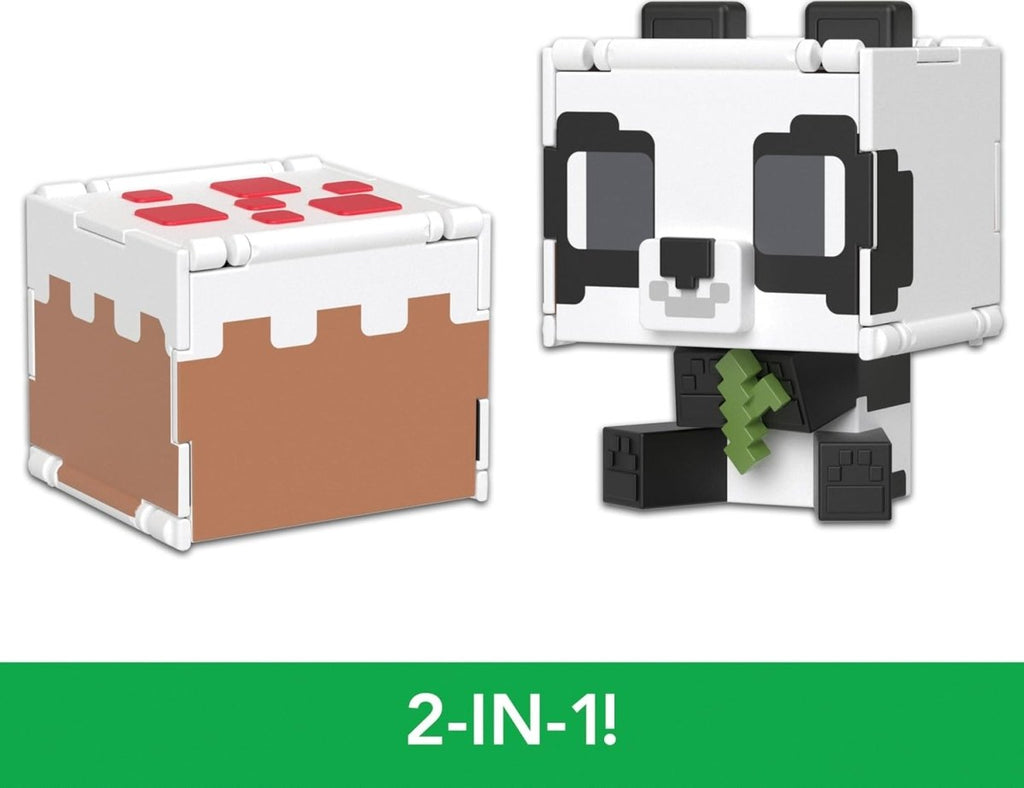 Minecraft Flippin' Figs Figures Collection Panda + Cake - Inspire Newquay