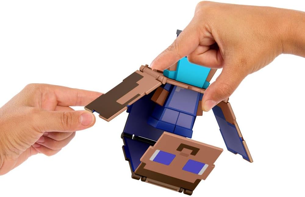 Minecraft Flippin' Figs Steve & Steve in Enchanted Armor Action Figure - Inspire Newquay