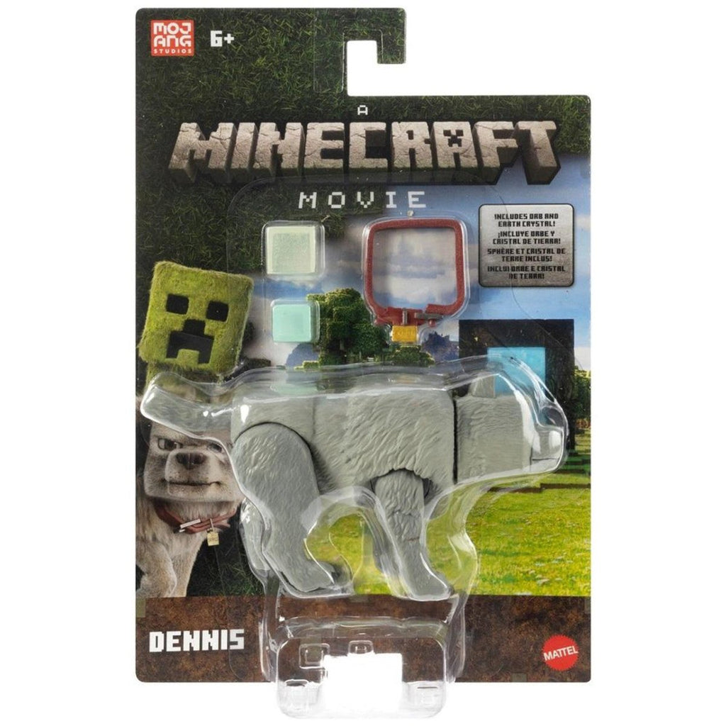 Minecraft Movie Dennis the Wolf 4 - inch Action Figure & Accessories - Inspire Newquay