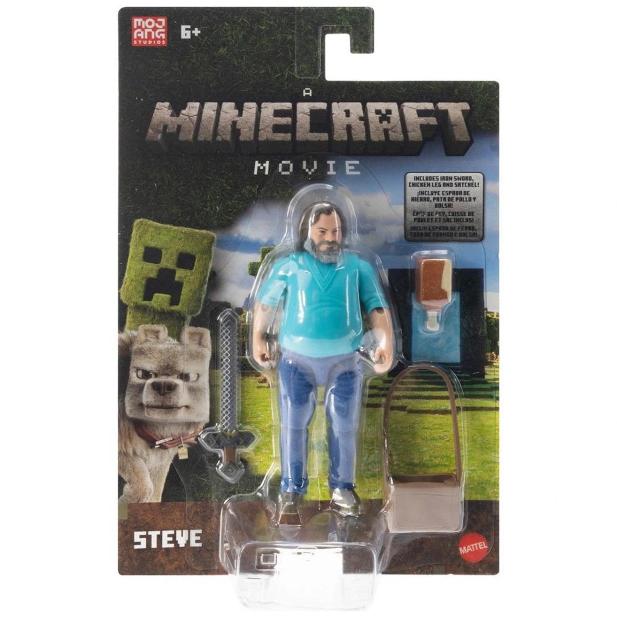 Minecraft Movie Steve 4 - inch Action Figure & Accessories - Inspire Newquay