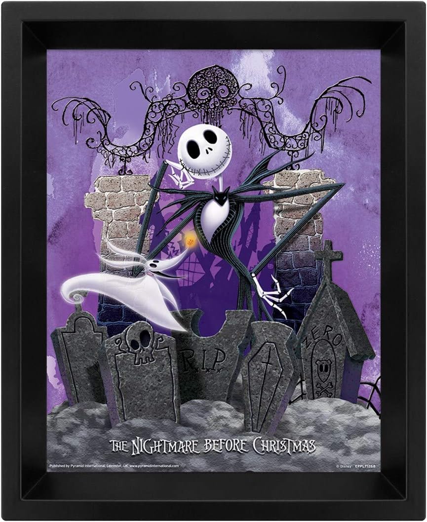 Nightmare Before Christmas Graveyard 3D Lenticular Poster - Inspire Newquay