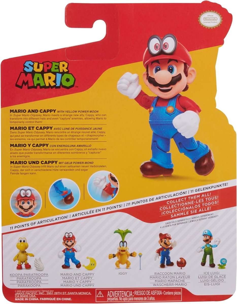 Nintendo Super Mario Bros Mario & Cappy with Yellow Moon - Inspire Newquay