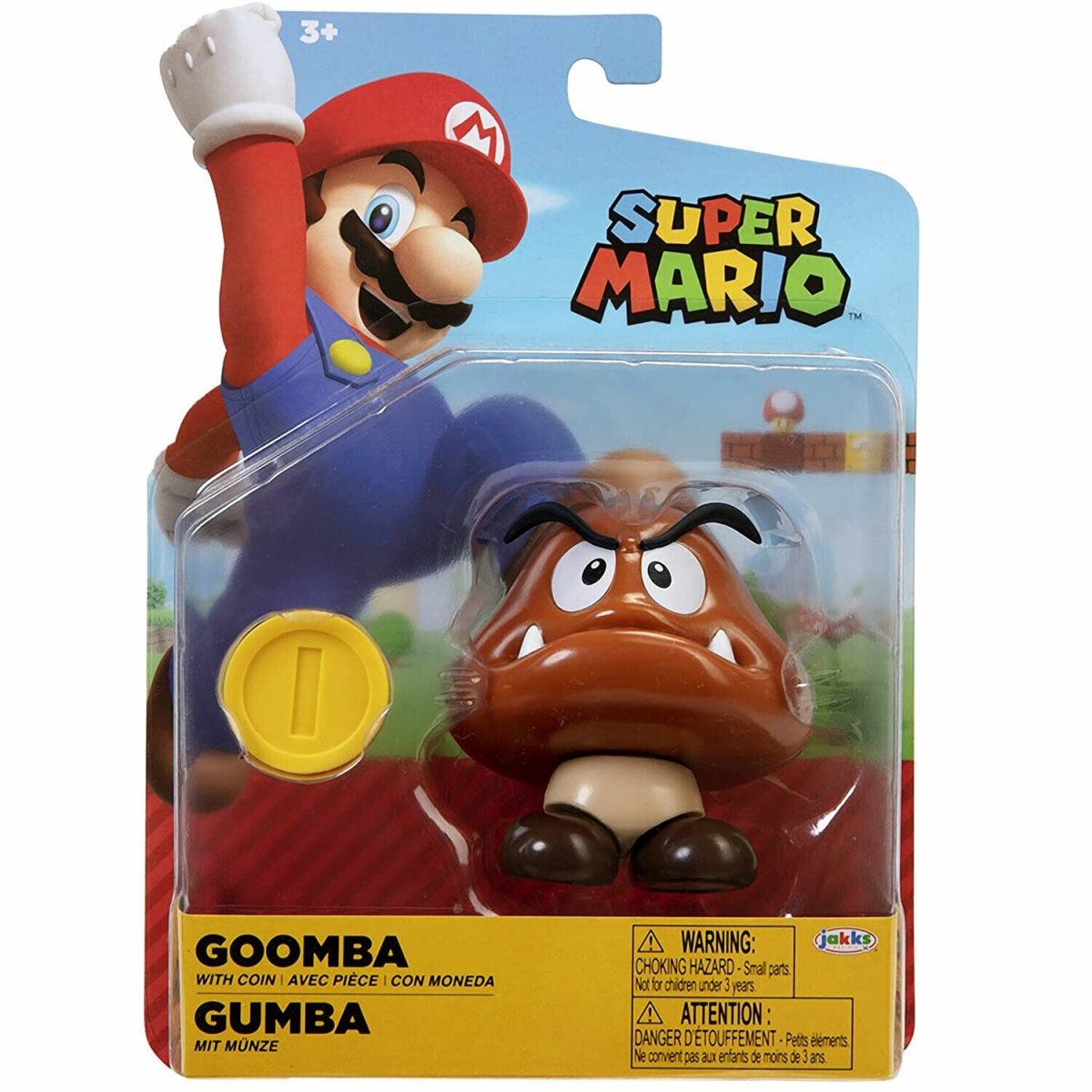 Nintendo Super Mario Goomba 10cm Figure With Coin - Inspire Newquay