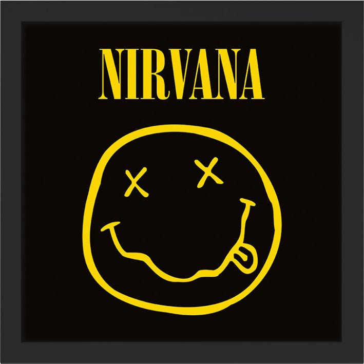 Nirvana (Smiley) Album Cover Framed Print - Inspire Newquay