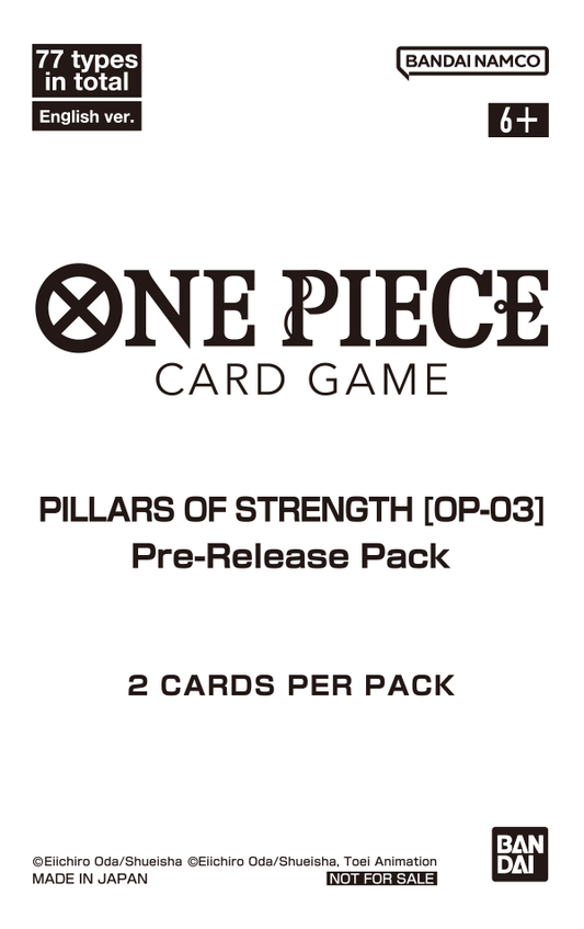 One Piece Card Game - Pillars Of Strength (op - 03) Pre - release Pack SEALED IN CARD HOLDER - Inspire Newquay