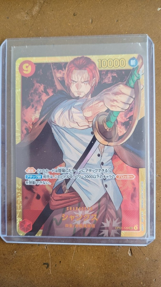 One Piece Card Game Shanks OP01 - 120 SEC - Romance Dawn NM [Japanese] - Inspire Newquay