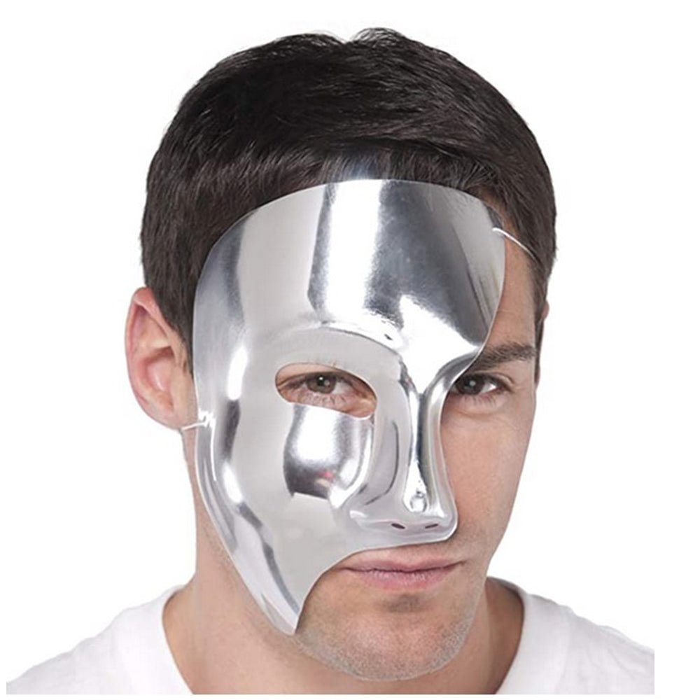 Phantom Mask Silver Costume Accessory - Inspire Newquay