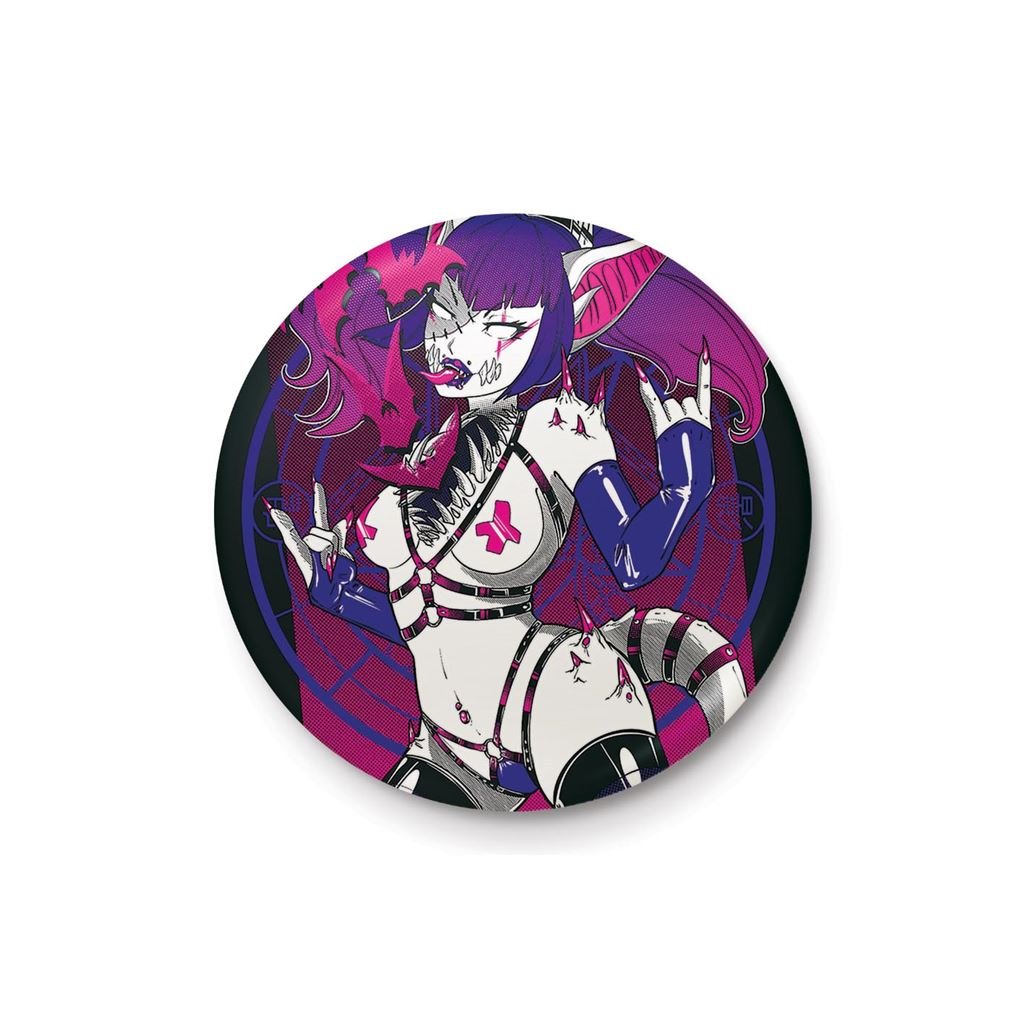 Pinku Kult (Metal Vampiric Succubus) Badge - Inspire Newquay
