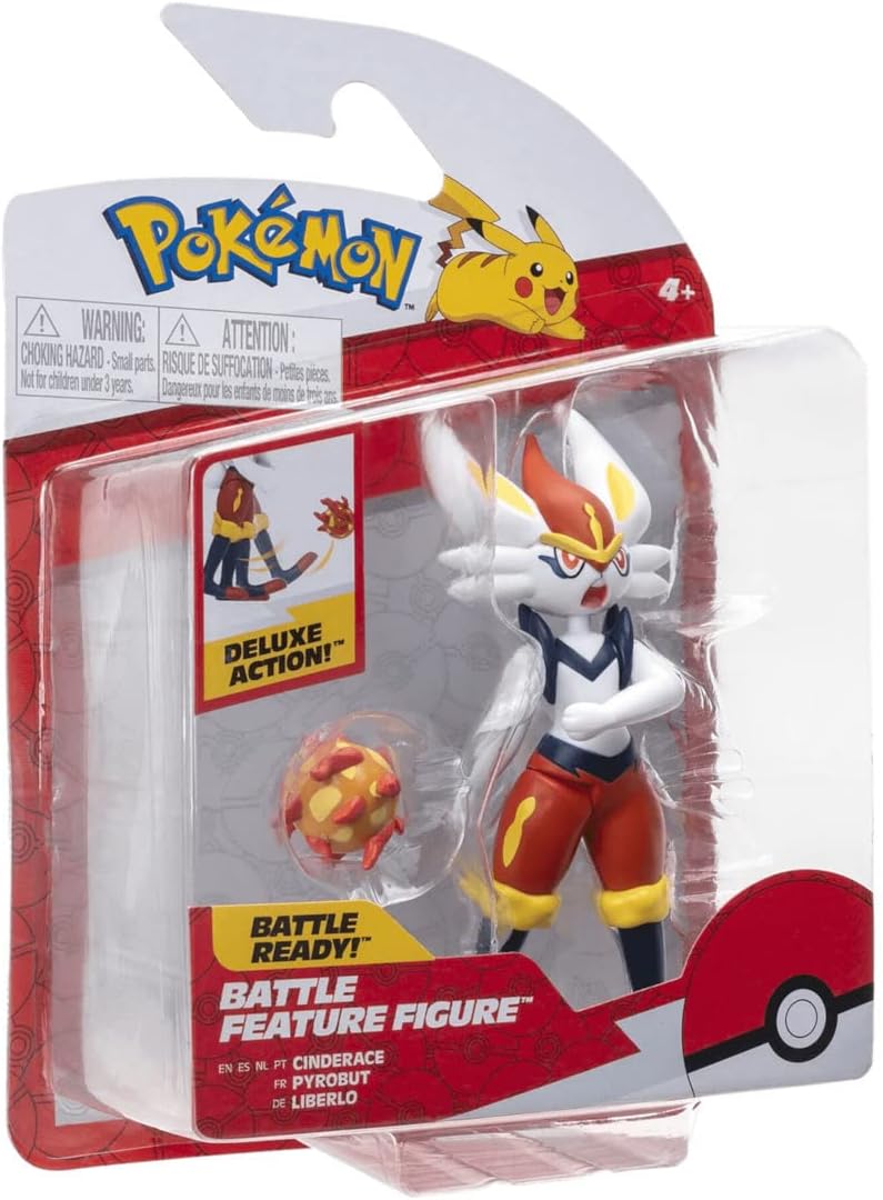 Pokemon 4.5" Battle Feature Figure - Cinderace - Inspire Newquay