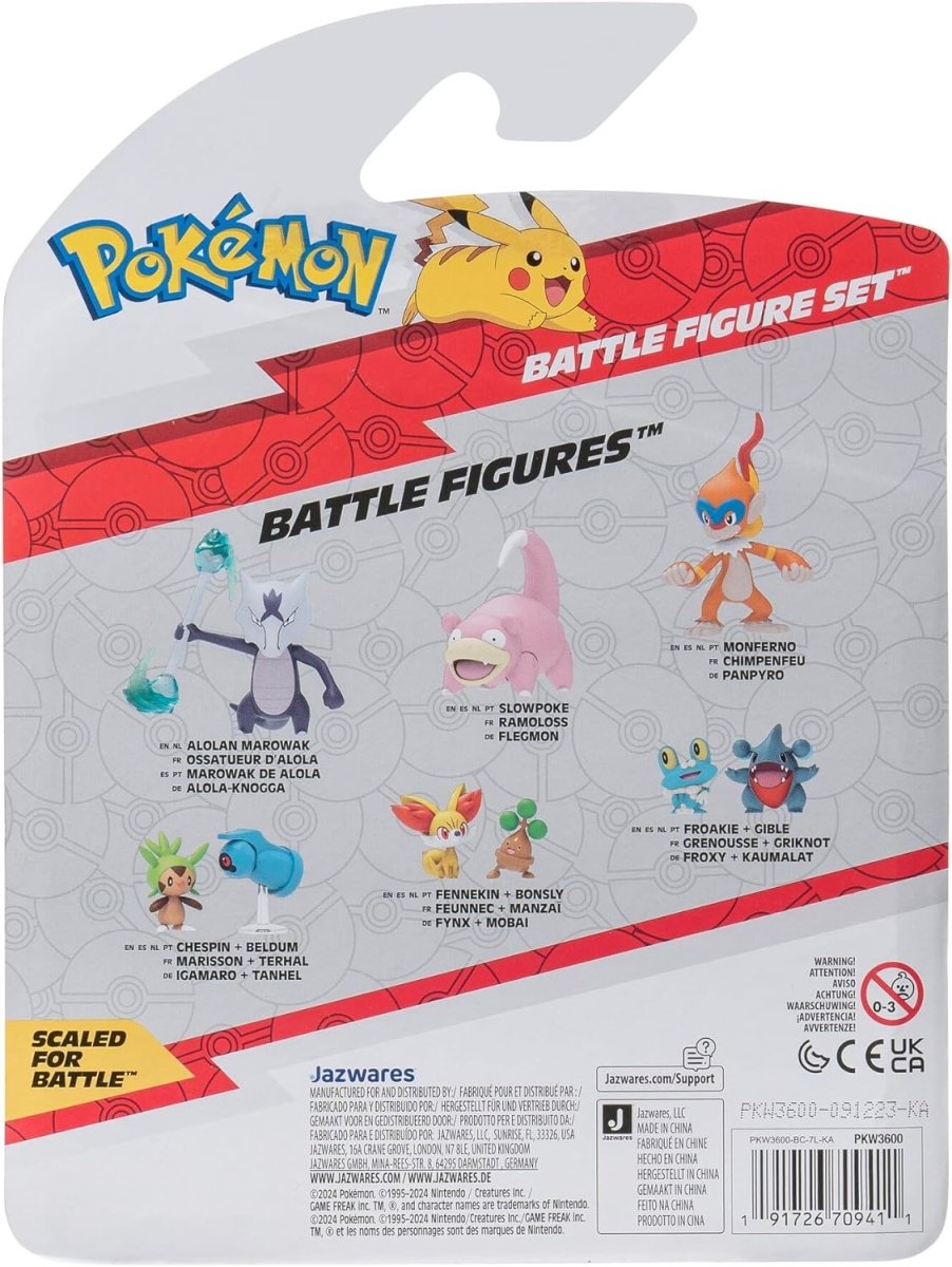 Pokémon Battle Figure 3 Pack - 2-Inch Magby, Squirtle and Alolan Marowak - Inspire Newquay