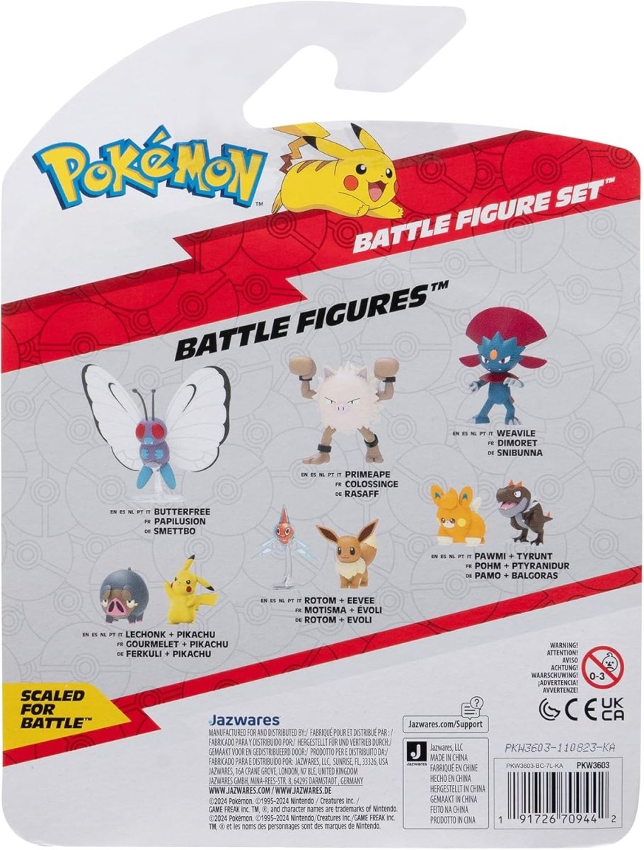 Pokémon Battle Figure Set 3 - Pack Snivy, Pawmi, Lucario 5 cm - Inspire Newquay