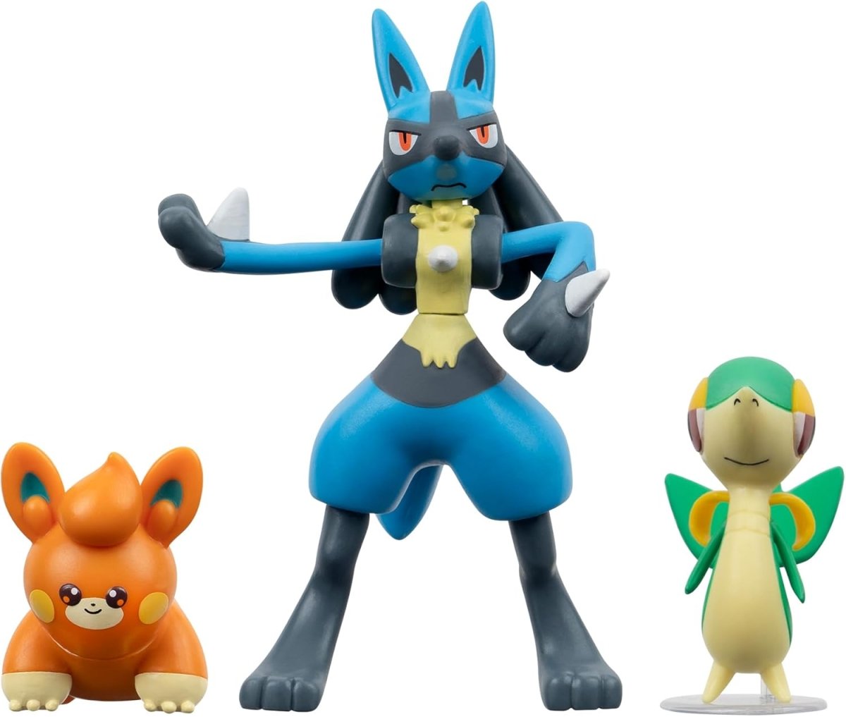 Pokémon Battle Figure Set 3 - Pack Snivy, Pawmi, Lucario 5 cm - Inspire Newquay