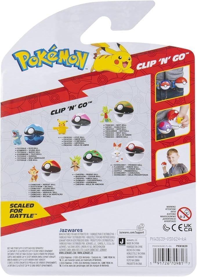 Pokémon Clip 'N' Go Nest Ball and Treecko Battle Figure - Inspire Newquay