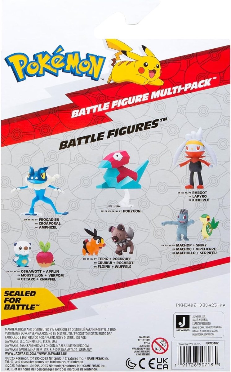 Pokémon Paldea Battle Figure 4 Pack - 2-Inch Pikachu, Fuecoco, Sprigatito, and Quaxly Battle Figures - Inspire Newquay