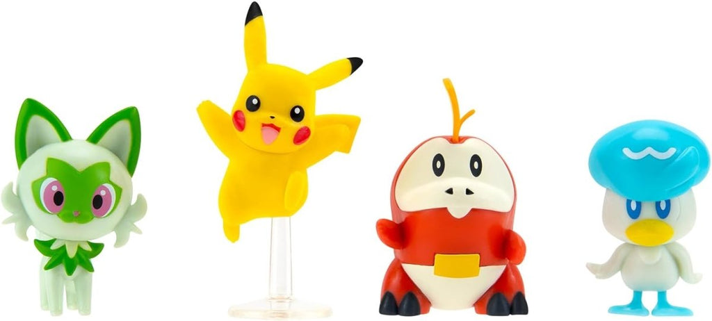 Pokémon Paldea Battle Figure 4 Pack - 2-Inch Pikachu, Fuecoco, Sprigatito, and Quaxly Battle Figures - Inspire Newquay