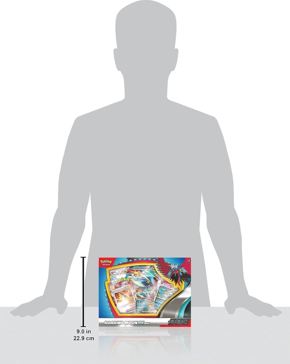 Pokémon TCG: Roaring Moon ex Box (1 Foil Promo Card, 1 Oversize Foil Card & 4 Booster Packs) - Inspire Newquay
