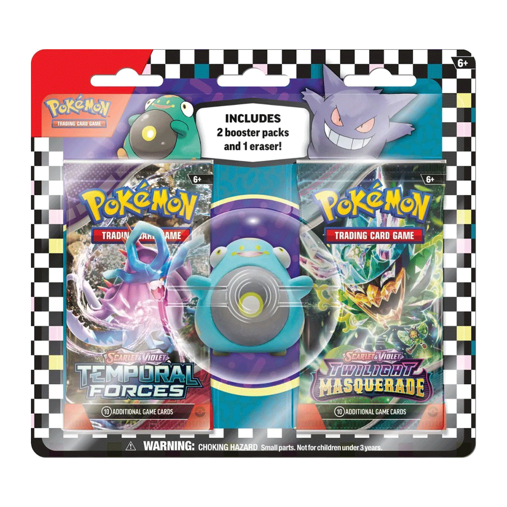 Pokémon: Trading Card Game: Eraser & Booster Pack: Back To School (1 RANDOM Supplied) - Inspire Newquay