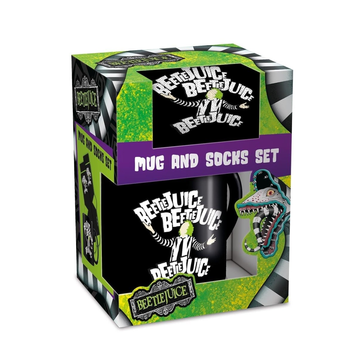 PRE ORDER Beetlejuice (Beetlejuice Beetlejuice Beetlejuice) Mug & Sock Set - Inspire Newquay