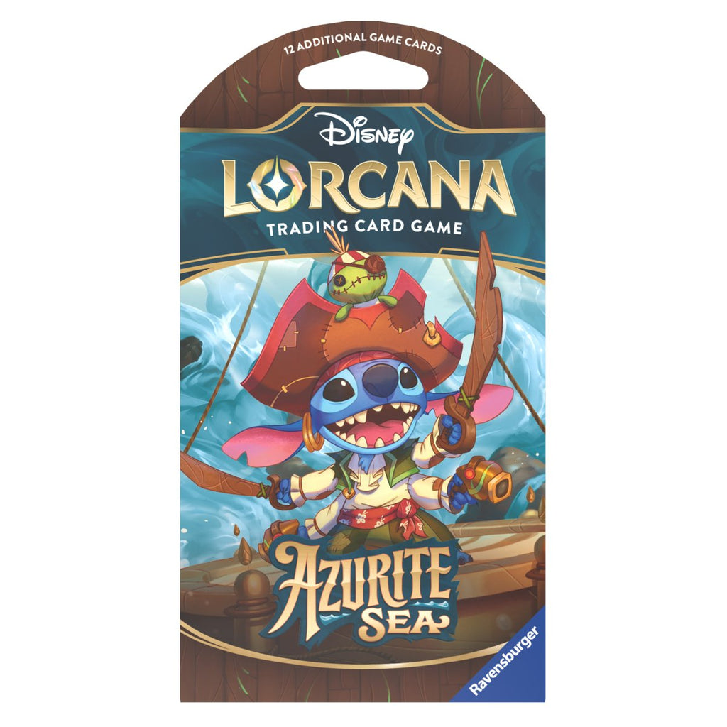 PRE ORDER Disney Lorcana: Azurite Sea Sleeved Booster (1 RANDOM Supplied) - Inspire Newquay