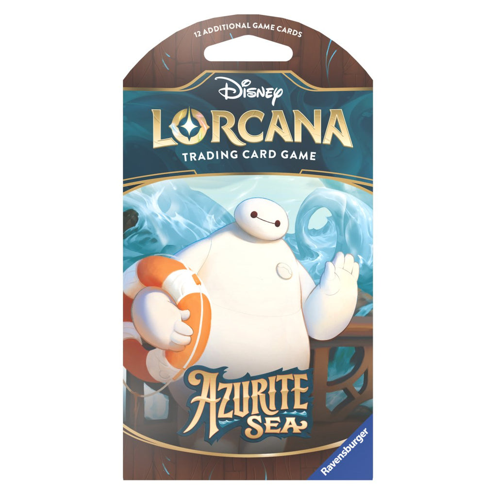 PRE ORDER Disney Lorcana: Azurite Sea Sleeved Booster (1 RANDOM Supplied) - Inspire Newquay