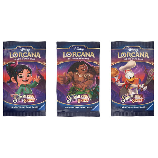 PRE ORDER Disney Lorcana - Shimmering Skies Booster Pack (1 Supplied) - Inspire Newquay