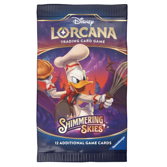 PRE ORDER Disney Lorcana - Shimmering Skies Booster Pack (1 Supplied) - Inspire Newquay