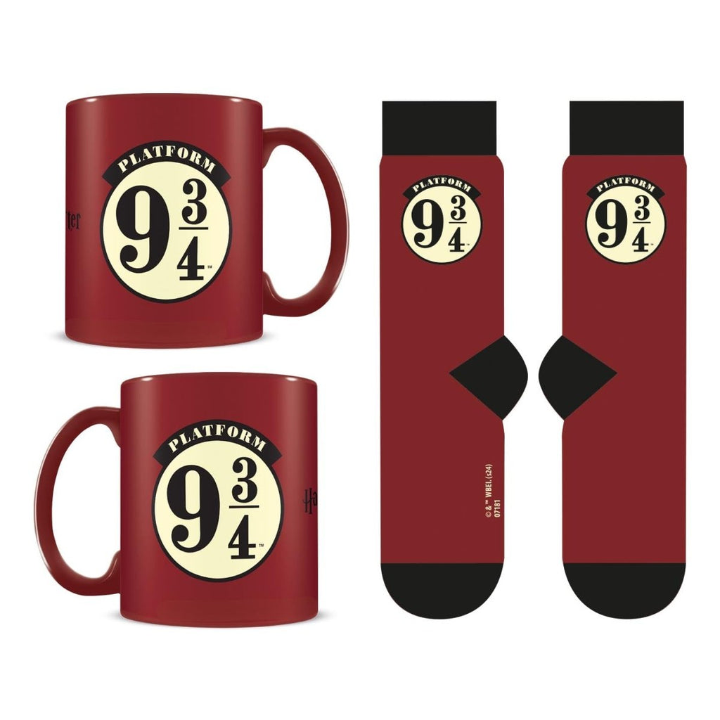 PRE ORDER Harry Potter (Platform 9 3/4) Mug & Sock Set - Inspire Newquay