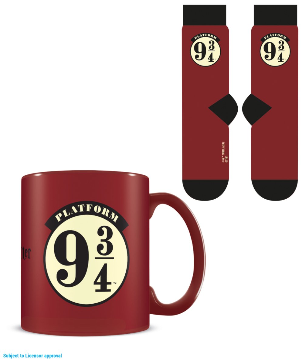PRE ORDER Harry Potter (Platform 9 3/4) Mug & Sock Set - Inspire Newquay