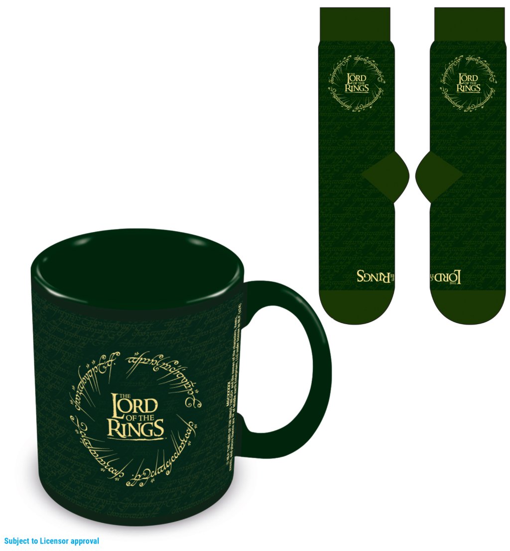 PRE ORDER Lord Of The Rings Mug & Sock Set - Inspire Newquay