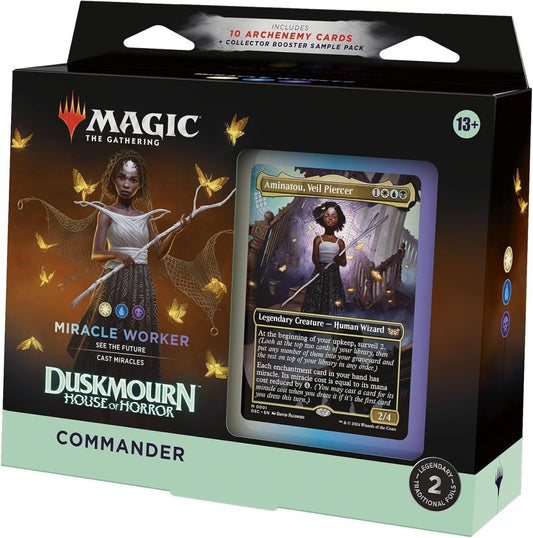 PRE ORDER Magic: The Gathering Duskmourn: House of Horror Commander Deck - Miracle Worker - Inspire Newquay